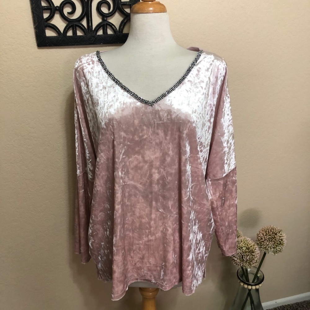 Juicy Couture lt pink mauve velvet cold shoulder